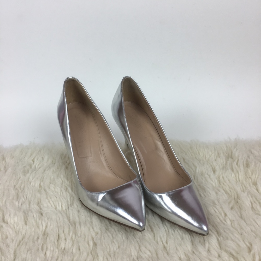 J crew metallic mirror everly heel leather pump - Picture 2 of 8
